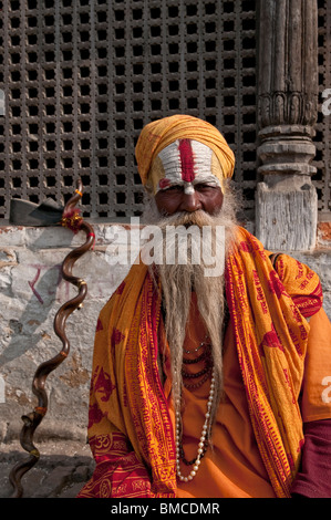 Saddhu, Pashupatinath Tempel, Kathmandu, Nepal Stockfoto