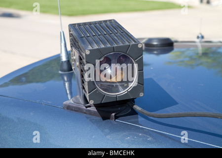 Automatisierte License Plate Reader montiert auf dem Stamm von einem Nebraska State Patrol Police Interceptor Ford Crown Victoria. Stockfoto