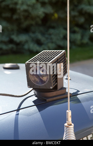 Automatisierte License Plate Reader montiert auf dem Stamm von einem Nebraska State Patrol Police Interceptor Ford Crown Victoria. Stockfoto