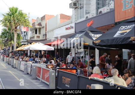 Restaurant am Acland Street St Kilda Stockfoto