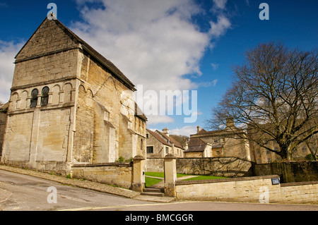 Die sächsischen Kirche St. Laurentius-Kapelle bei Bradford On Avon. Stockfoto