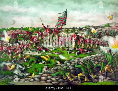 Vintage Lithographie drucken Darstellung der Schlacht von Belmont (23. November 1899) während des Zweiten Burenkrieges (1899-1902). Stockfoto