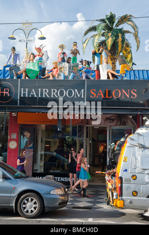 Friseur in Acland Street St Kilda Stockfoto