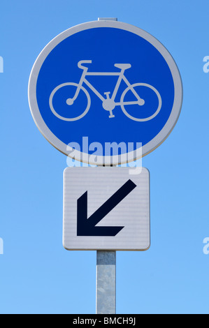 Fahrrad-Lane-Zeichen Stockfoto