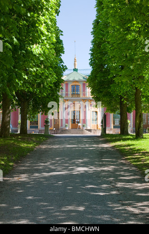 Der chinesische Pavillon auf dem Gelände von Schloss Drottningholm, Schweden. Stockfoto