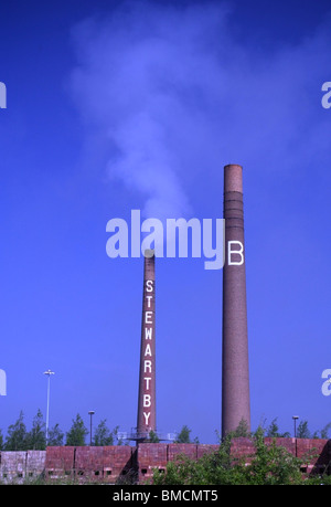 Stewartby Ziegel arbeitet Bedfordshire, England, UK Stockfoto