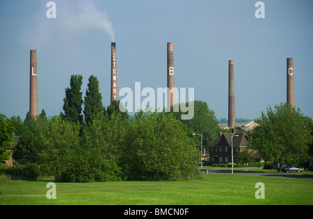 Stewartby Ziegel arbeitet Bedfordshire, England, UK Stockfoto