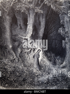 Stich von Gustave Doré aus Alighieris göttliche Komödie "Inferno" oder 'Visionen der Hölle'; Stockfoto