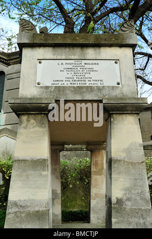 Grab von Molière, Friedhof Père-Lachaise, Paris, Ile de France, Frankreich Stockfoto