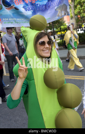 2010: 3. jährliche Veggie Pride Parade in New York City Stockfoto