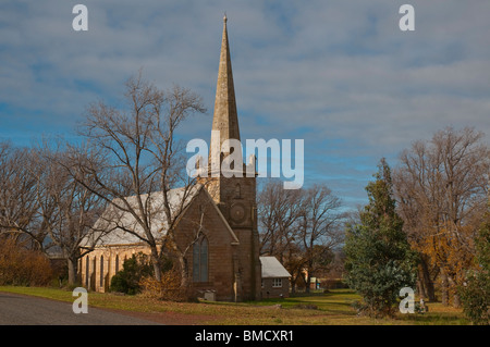 St. Andrews Uniting Church, Campbell Town, Tasmanien Australien. Erbaut 1847 im gotischen Revival-Stil. Stockfoto