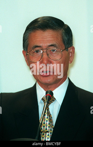 ALBERTO FUJIMORI Präsident von PERU 10. Juli 1998 Stockfoto