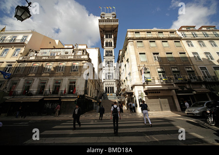 Aufzug Elevador de Santa Justa in Lissabon, Portugal, Europa Stockfoto