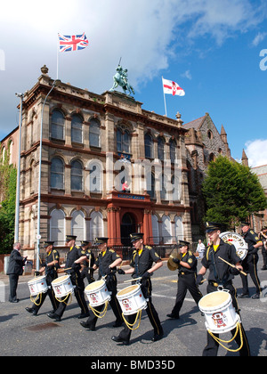 Orangefest, 12. Juli 2009 Orange. Abtei Star Flute Band einfügen Clifton Street Orange Hall ehemaligen Hauptquartier der Oranier-Orden Stockfoto