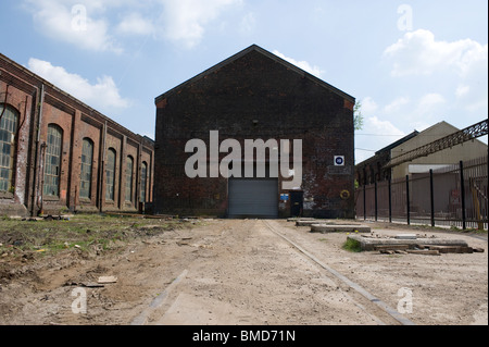 Shop bei der ehemaligen Horwich Loco Werke, Horwich, Bolton zu errichten. Einrichten von der Lancashire & Yorkshire Railway Company. Stockfoto