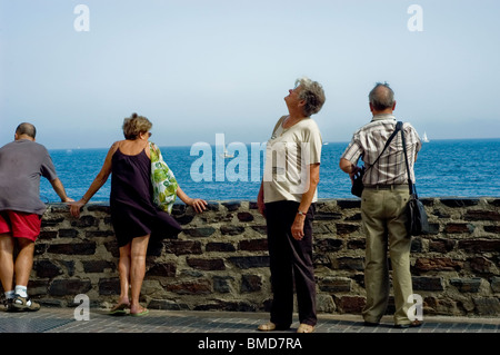 Callioure, Frankreich, Gruppe Senioren Aktivitäten, Urlaub in Südfrankreich, Rentner Spaß Stockfoto