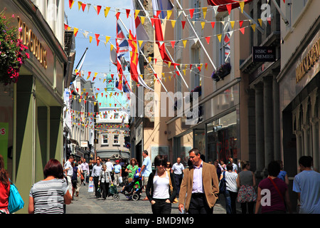 Hohe Kanalinseln Straße St. Peter Port Guernsey Vereinigtes Königreich Stockfoto