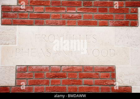 Fasan Holz CWGC Friedhof in Fromelles Flandern Frankreich Stockfoto