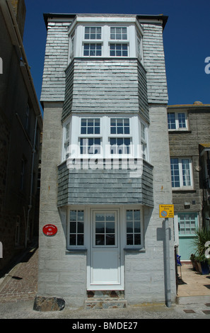 dreistöckiges Haus, St. Ives, Cornwall, England, UK Stockfoto