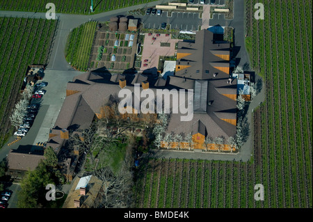 Luftaufnahme über Weingut Weingut Napa Valley in Kalifornien Stockfoto