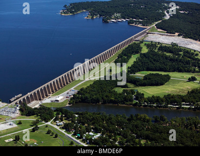 Luftaufnahme über Pensacola Dam Grand River Oklahoma Stockfoto