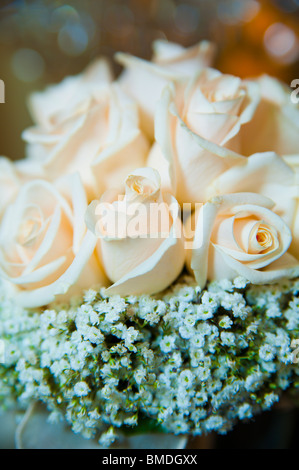 Hochzeit Bouquet mit Rosen-Nahaufnahme Stockfoto