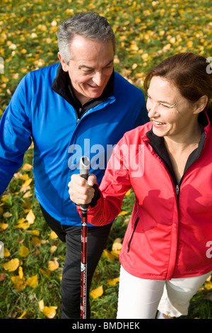 Paar-Wandern Stockfoto