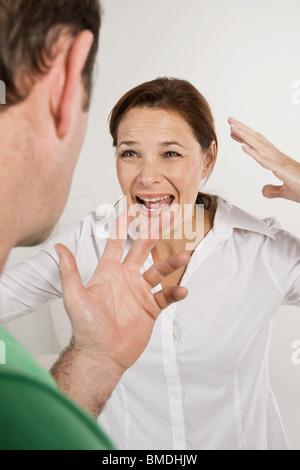 Paar beim Argument Stockfoto