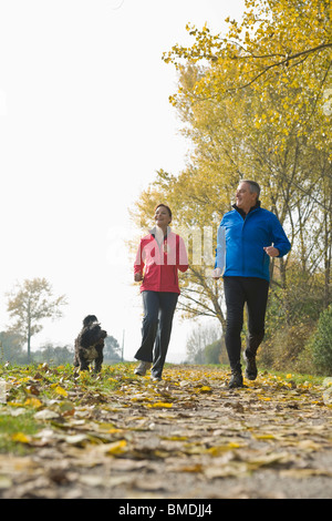 Paar, Joggen Stockfoto