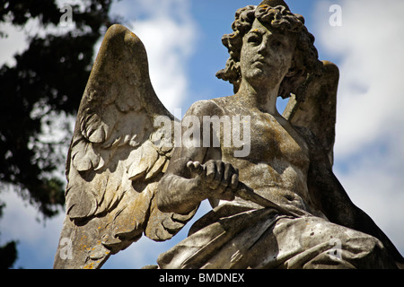 Engel auf dem Friedhof Prazeres in Lissabon, Portugal, Europa Stockfoto