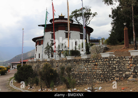 Nationales Museum von Bhutan, Paro, ein ehemaliger Wachturm Stockfoto