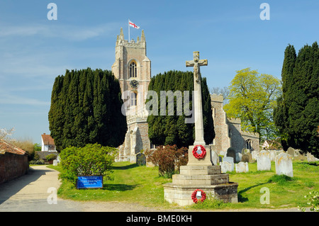 15. Jahrhundert Kirche von St Mary in Stoke von Nayland in Suffolk, England Stockfoto