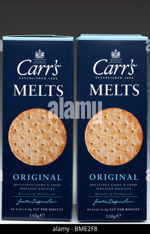 Zwei Kisten voller Carrs Original schmilzt wheaten Kekse Stockfoto