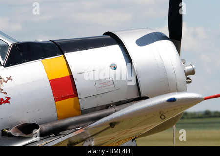 North American T6 Harvard. Teil des Imperial War Museum Duxford Aero Museum. Die North American Aviation t-6 Texan war eine si Stockfoto