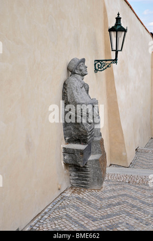 Straße Skulptur Wand und Licht, Praga Prag Tschechische Republik Europa Stockfoto