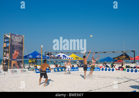 Volleyball Turnier Siesta Key Beach Sarasota Florida Stockfoto