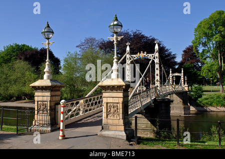 Victoria-Brücke und Fluss Wye, Hereford, Herefordshire, England, Vereinigtes Königreich Stockfoto