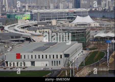Baustelle des Pavillons in Zone D, 2010 Shanghai World Expo Park, Puxi, Shanghai, China Stockfoto