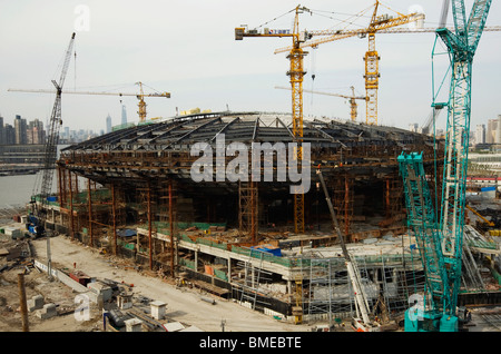 Kulturzentrum im Bau in Zone A, 2010 Shanghai World Expo Park, Pudong, Shanghai, China Stockfoto