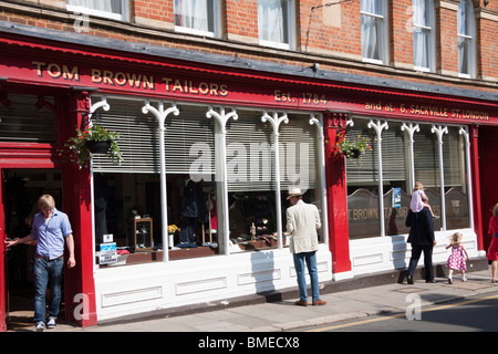 Tom Brown Schneider Shop, Eton High Street, Berkshire, England, UK Stockfoto