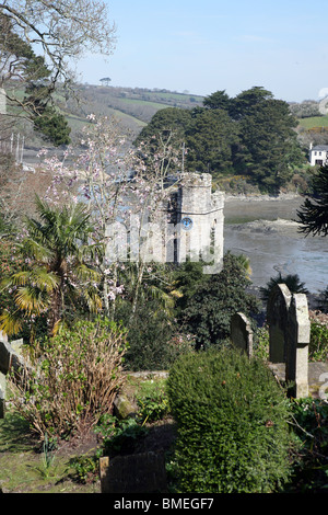 Landschaft um St. Just in Roseland Cornwall im Frühjahr Stockfoto