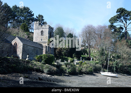 Landschaft um St. Just in Roseland Cornwall im Frühjahr Stockfoto