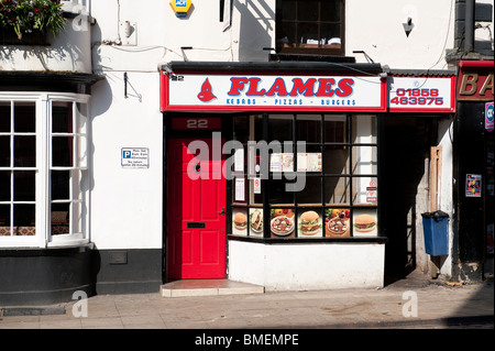 Fast-Food zum Mitnehmen-Shop in England. Stockfoto