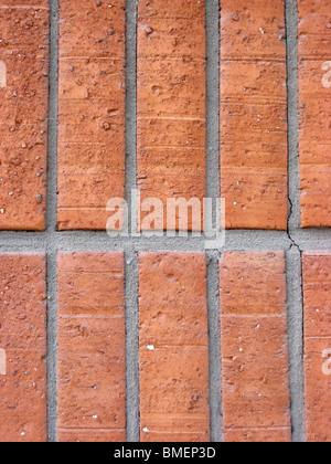 Mauer aus roten Ziegelsteinen Stockfoto