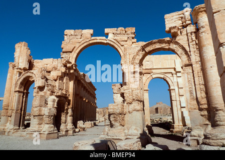 Palmyra oder Tadmur alten aramäischen Tempel Ruinen von Baal vom 1. bis 2. Jahrhundert n. Chr., Zentrum von Damaskus Syrien im Nahen Osten Stockfoto