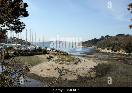 Landschaft um St. Just in Roseland Cornwall im Frühjahr Stockfoto