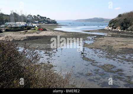 Landschaft um St. Just in Roseland Cornwall im Frühjahr Stockfoto