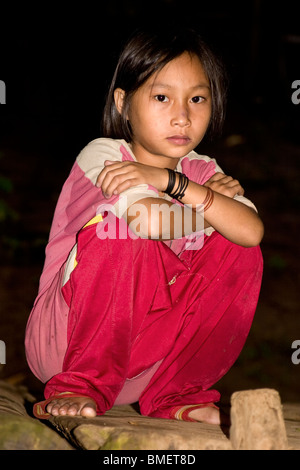 junge Frau Karen Volksgruppe Stockfoto
