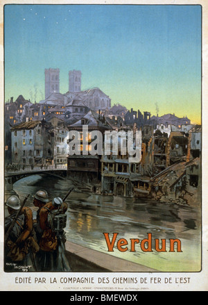 Verdun - Französisch-Weltkrieg-Plakat Stockfoto