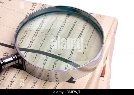 Analyse der Börse Stockfoto